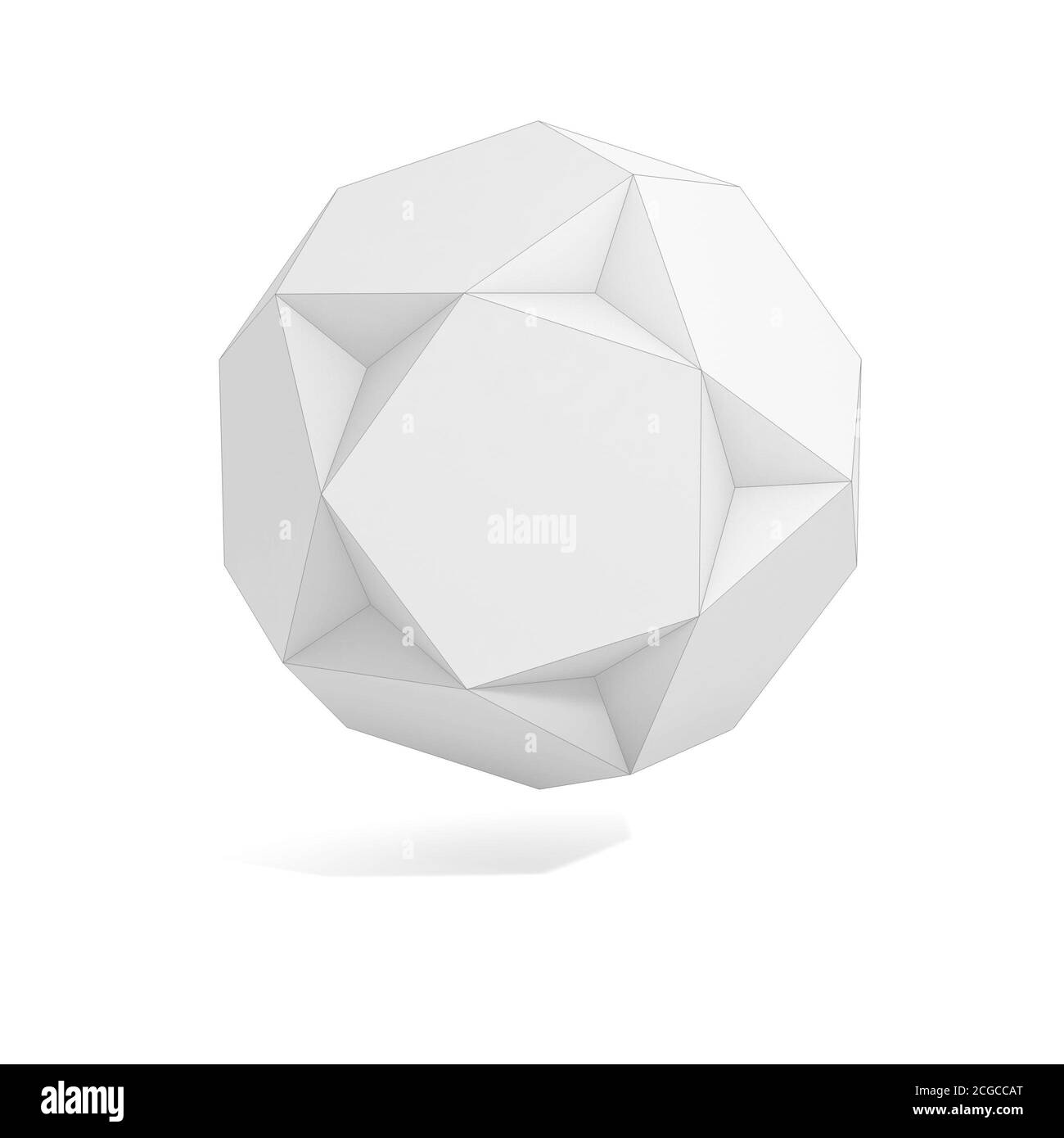 Geometrica astratta oggetto 3d più variazioni di poliedro in questo set Foto Stock