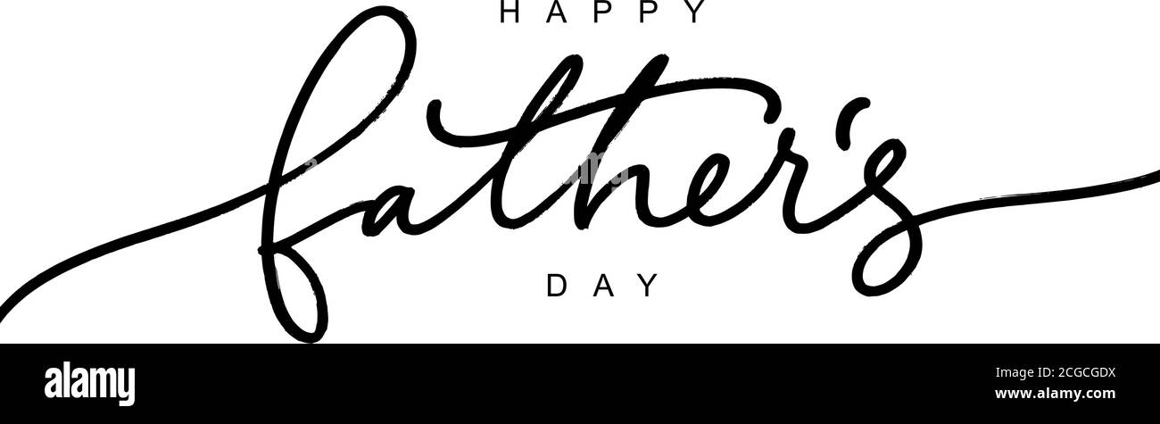Felice biglietto di auguri calligrafia del giorno del Padre. Illustrazione Vettoriale