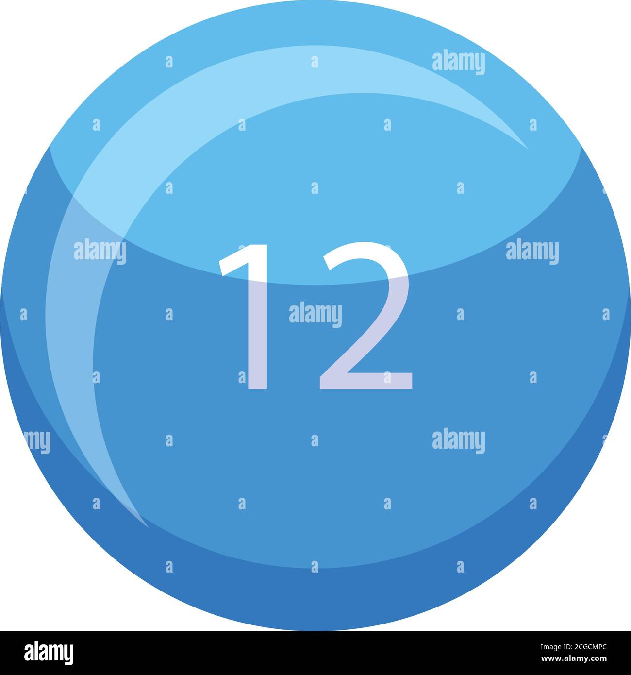 Icona della palla della lotteria fortunata, stile isometrico Illustrazione Vettoriale