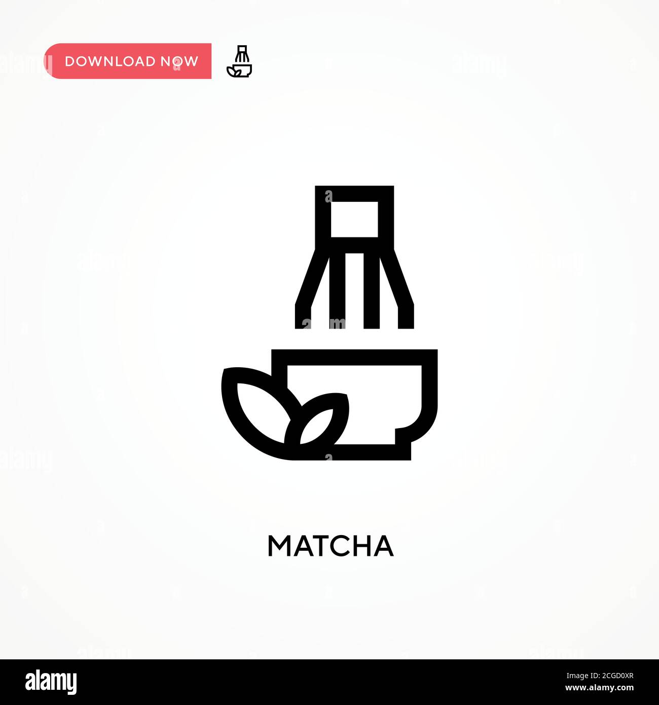 Icona vettore semplice Matcha. Illustrazione vettoriale semplice e moderna per siti Web o applicazioni mobili Illustrazione Vettoriale