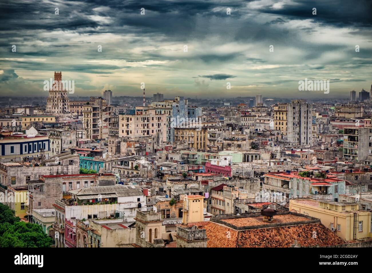 L'Avana panorama della città, Cuba Foto Stock