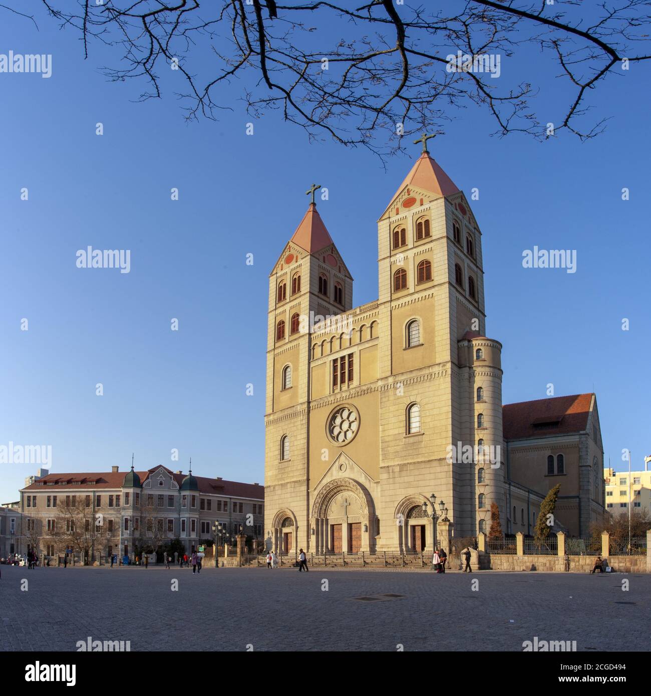 Qingdao nella provincia di Shandong la chiesa cattolica Foto Stock