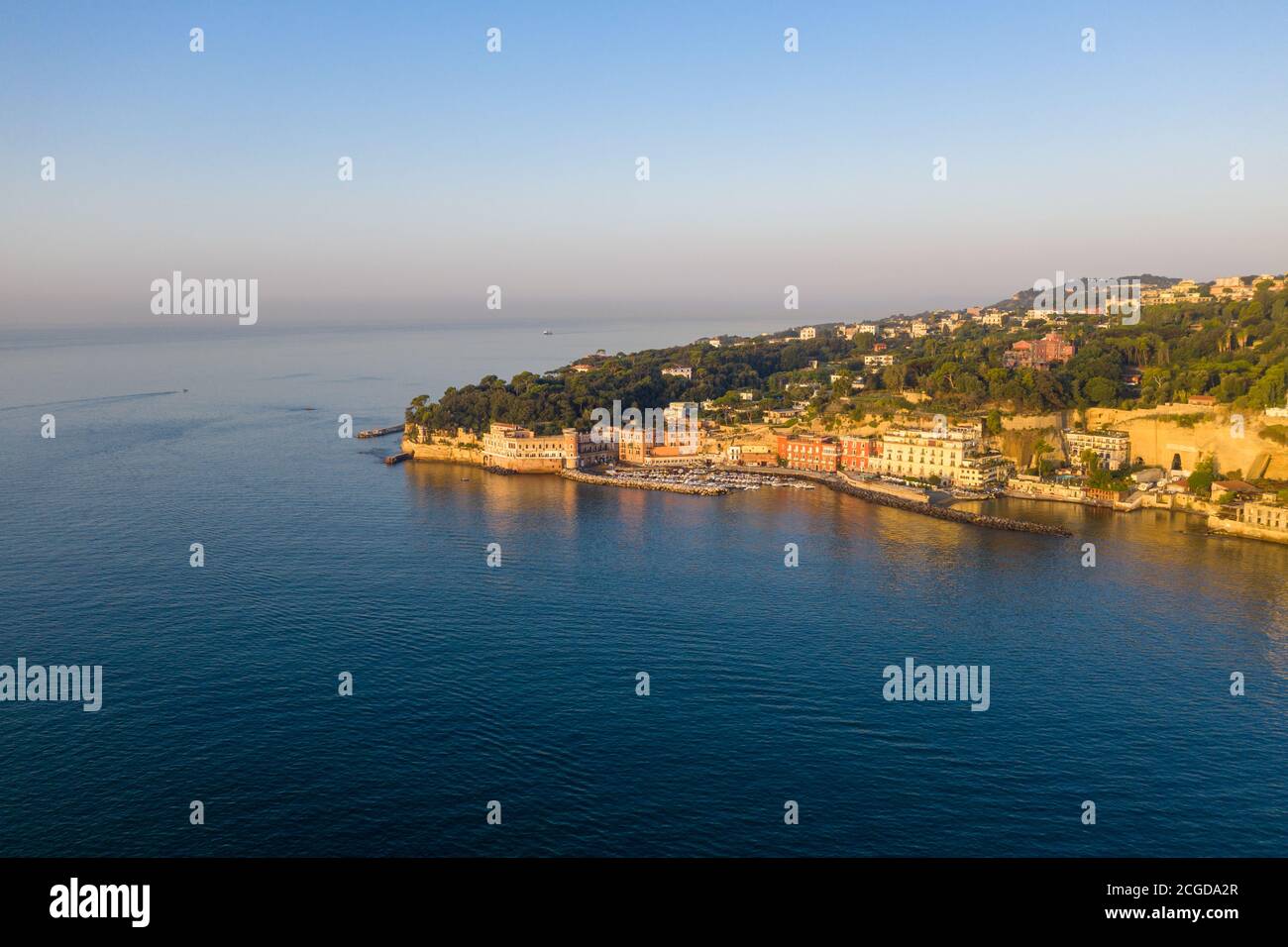 Giuseppone a Mare, Riva Fiorita, Villa Volpicelli, Posillipo, Napoli Foto Stock