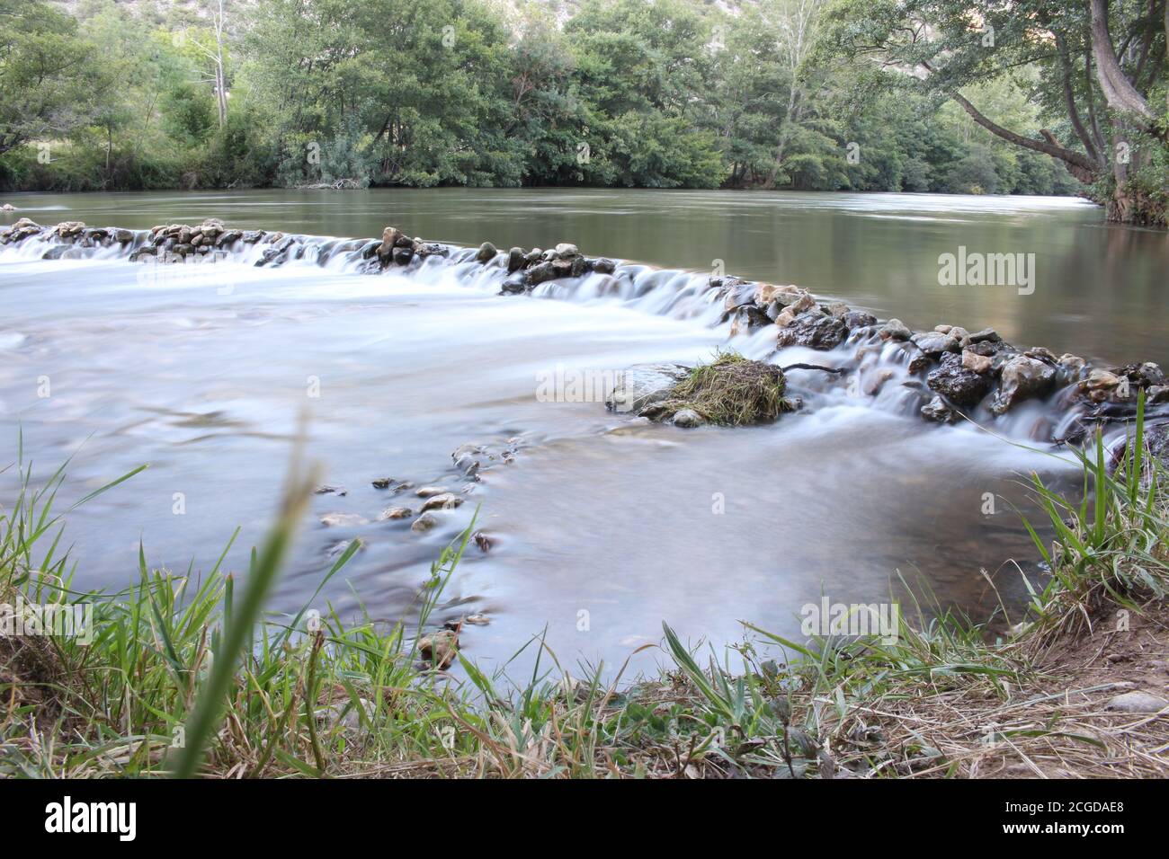 Río Ebro - Pesquera de Ebro Foto Stock