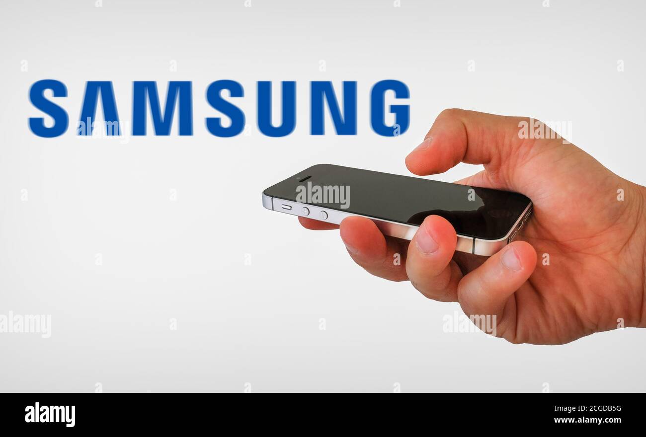 Samsung logo Foto Stock