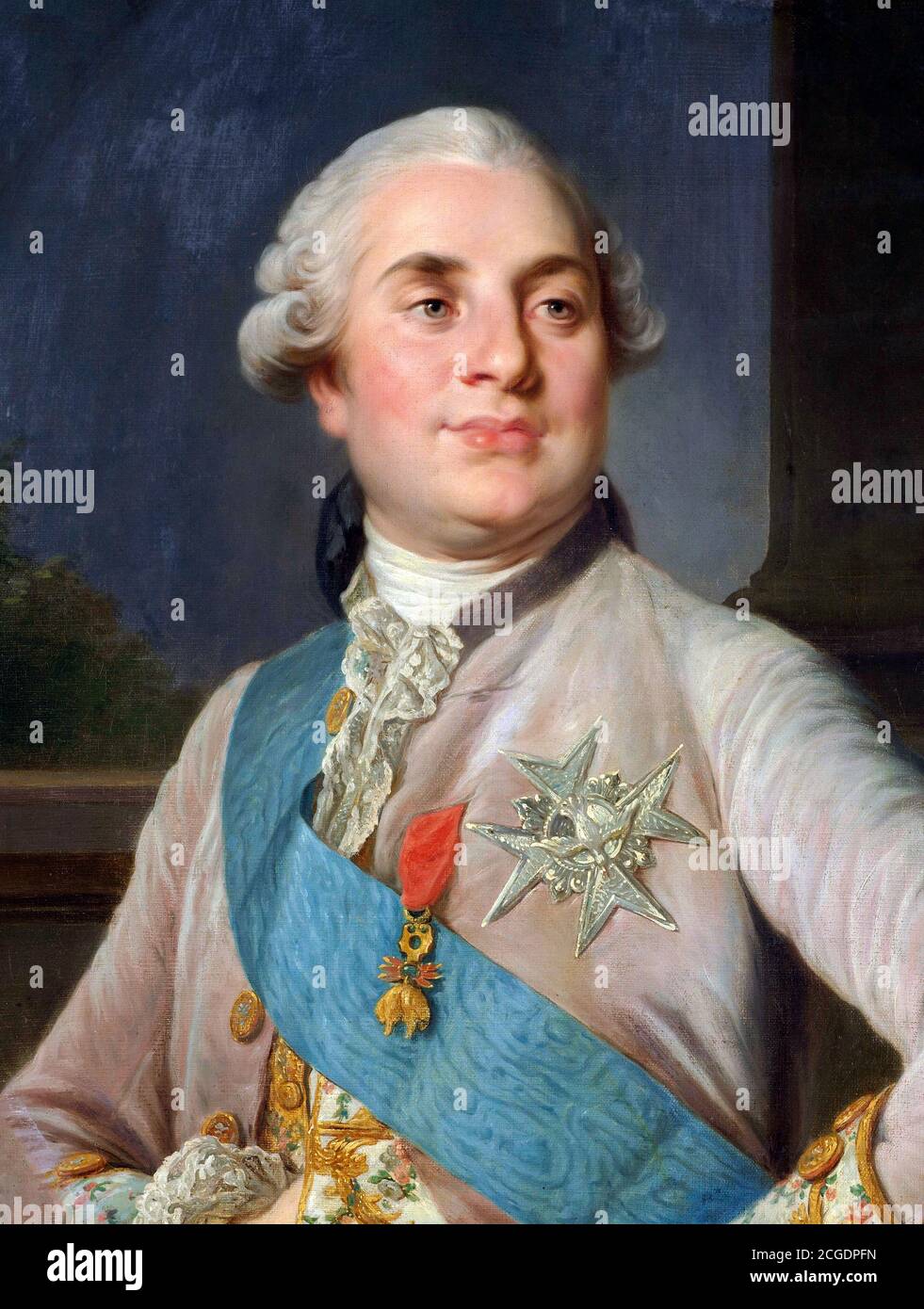 Luigi XVI. Ritratto di Re Luigi XVI di Francia da laboratorio di Joseph Duplessis, olio su tela, 1774-75 Foto Stock