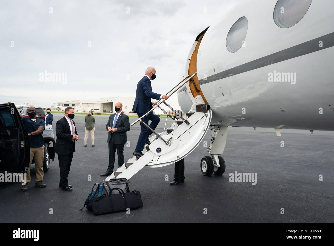 PITTSBURGH, PA, USA - 31 agosto 2020 - il candidato presidenziale democratico americano Joe Biden sulla pista di campagna in una visita intitolata 'il caso contro Tr Foto Stock