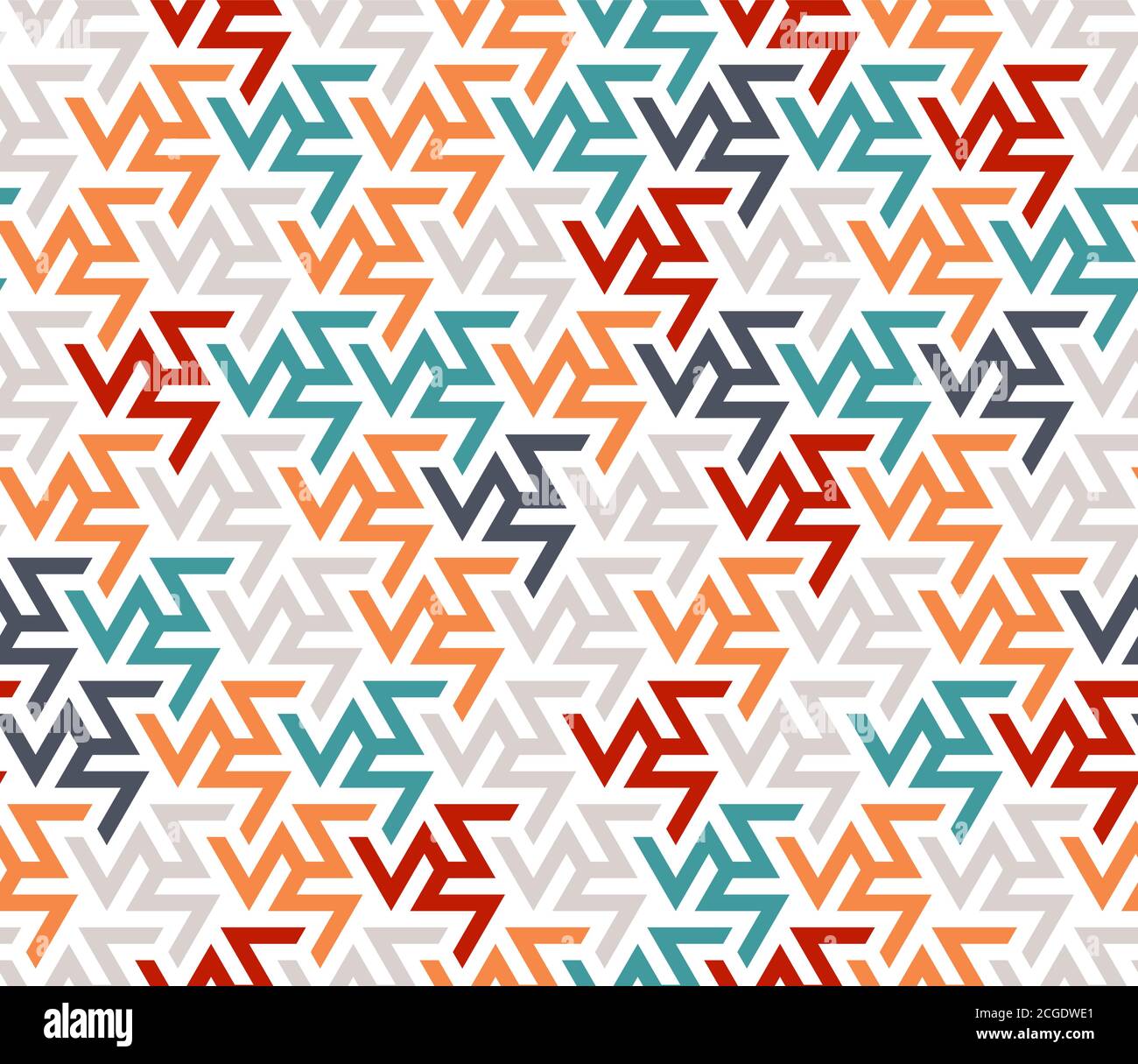 Motivo vettoriale a zig-zag per la combinazione di colori. Motivo a zig-zag senza cuciture motivo geometrico a ripetizione per la progettazione di tessuti, tessuti e tessuti Illustrazione Vettoriale