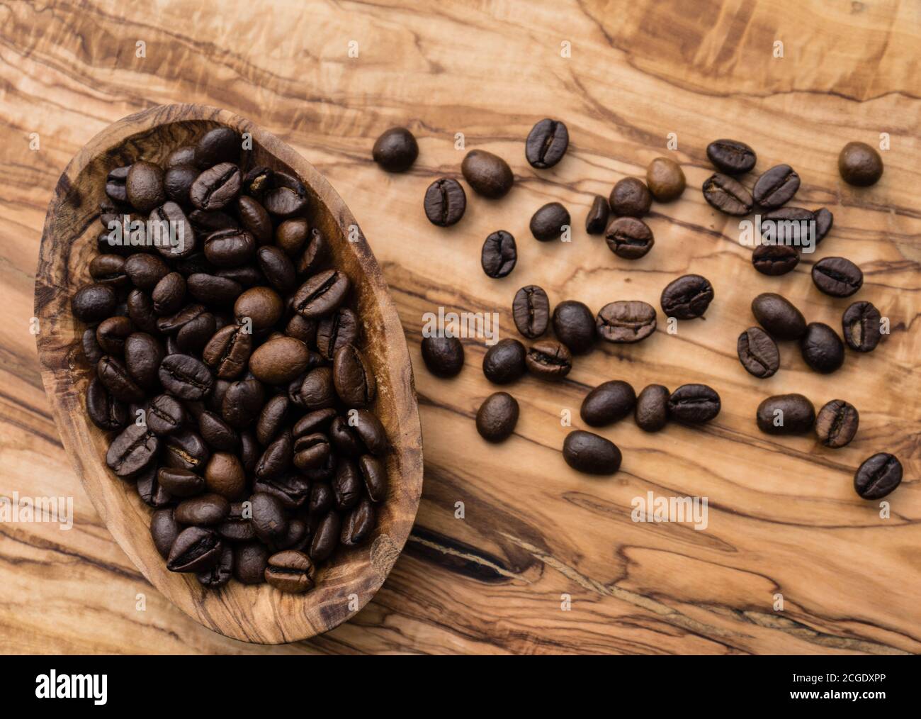 Chicchi di caffè tostati Foto Stock