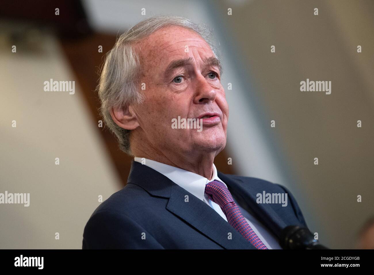 Washington, Stati Uniti. 10 settembre 2020. Il Sen. Edward Markey, D-Mass., parla della creazione di posti di lavoro verdi e dell'agenda PROSPERA, su Capitol Hill a Washington, DC giovedì 10 settembre 2020. L’agenda PROSPERA è un piano di ripresa per rimettere milioni di persone al lavoro, costruendo un’economia che dà priorità al clima, alla razza e alla giustizia economica. Foto di Kevin Dietsch/UPI Credit: UPI/Alamy Live News Foto Stock