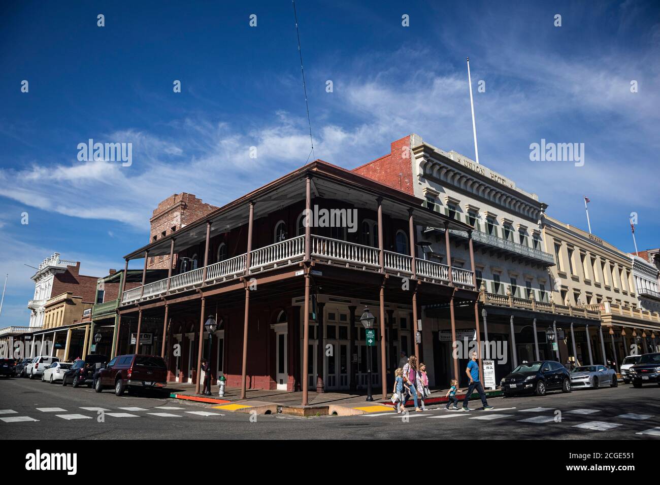 Old Sacramento, Sacramento, California, Stati Uniti Foto Stock