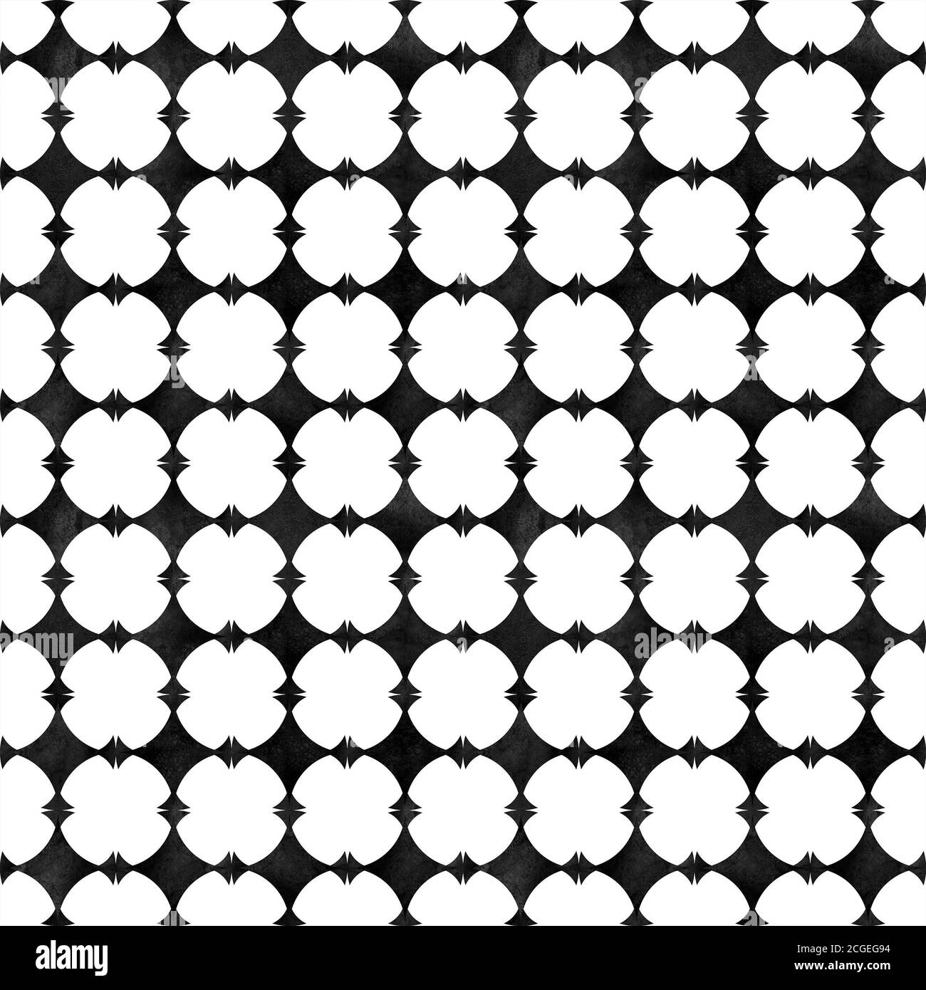 Schema geometrico senza giunture astratto. Opere d'arte in bianco e nero minimaliste monocromatiche con forme e figure semplici. Acquerello plaid textur Foto Stock