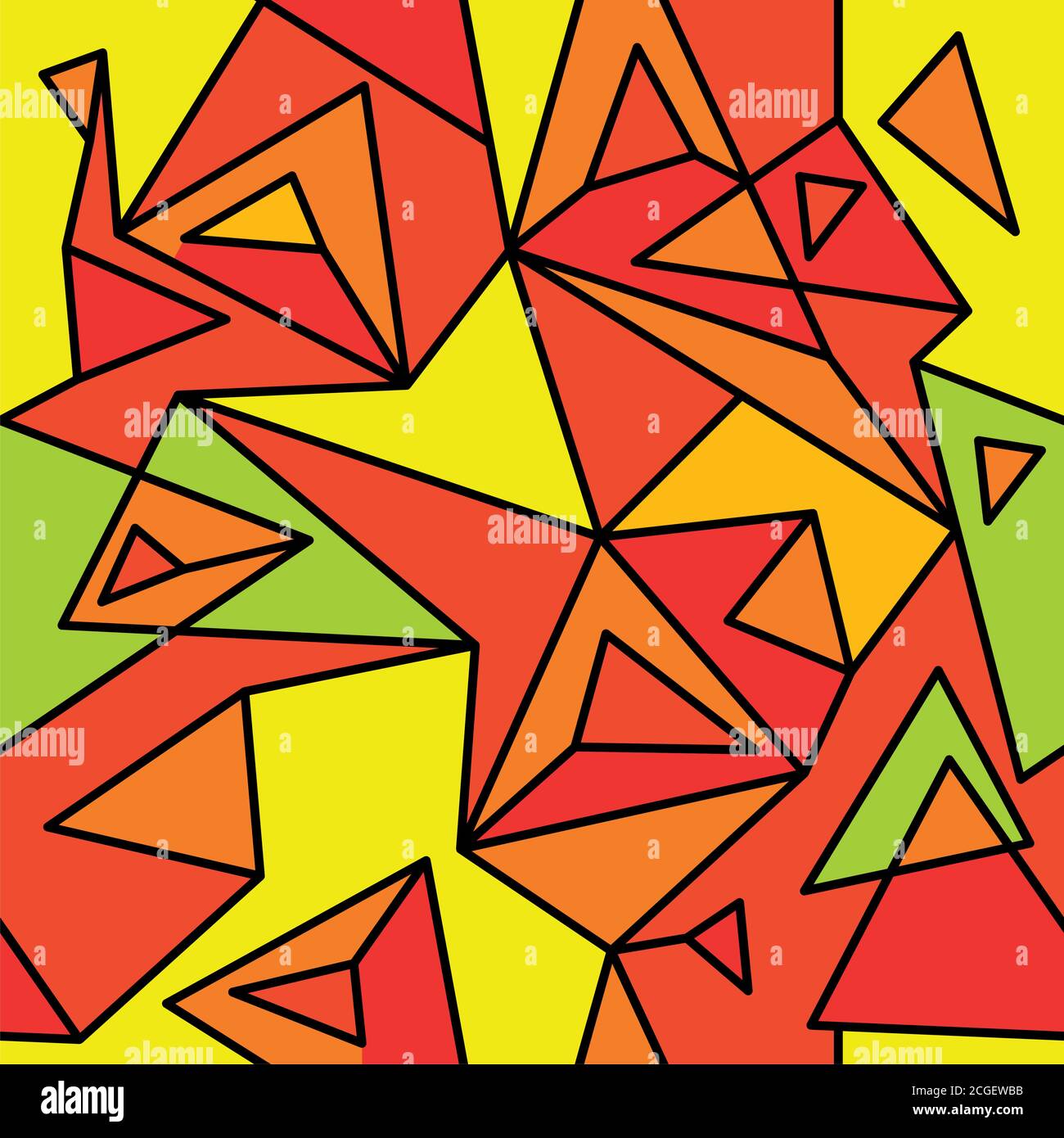 Frammento di cubismo geometrico, modello senza giunture Abstract 3.2. Illustrazione Vettoriale