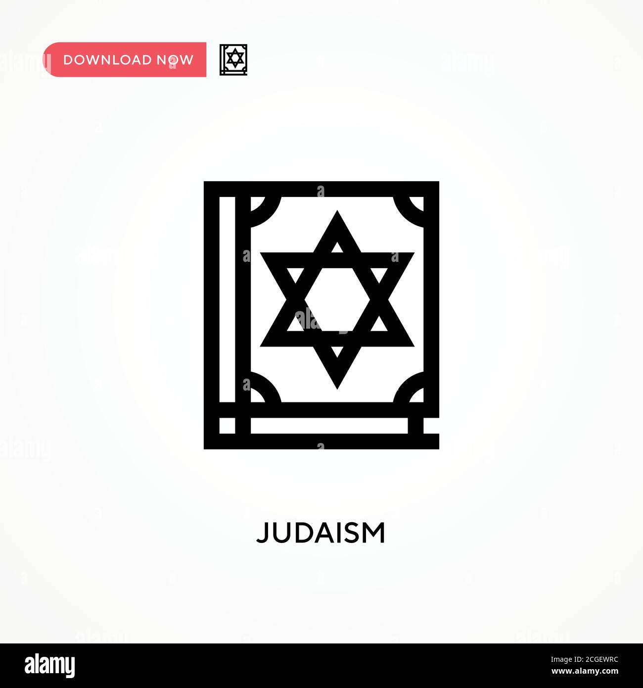 Icona Judaism Simple Vector. Illustrazione vettoriale semplice e moderna per siti Web o applicazioni mobili Illustrazione Vettoriale