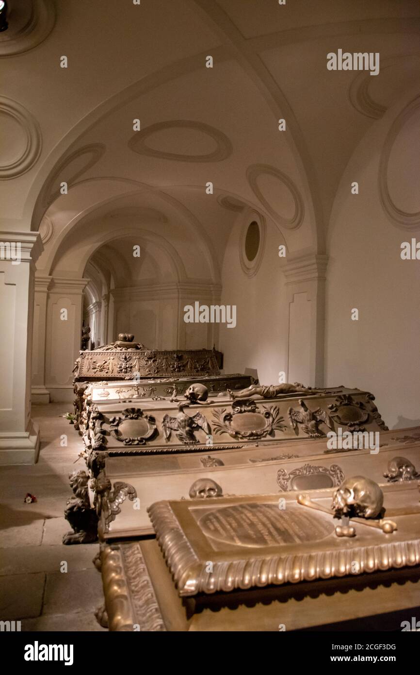 Charles Vault, cripta imperiale (Cappuccino), Vienna, Austria. Foto Stock