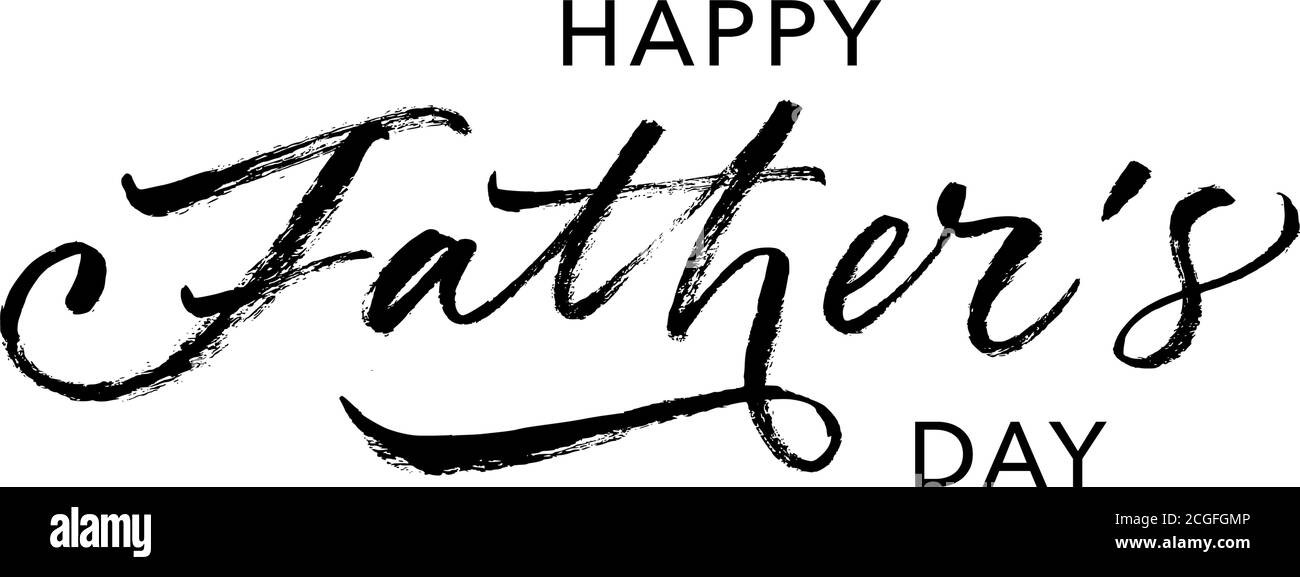 Felice giorno dei Padri calligraphy biglietto d'auguri. Illustrazione Vettoriale