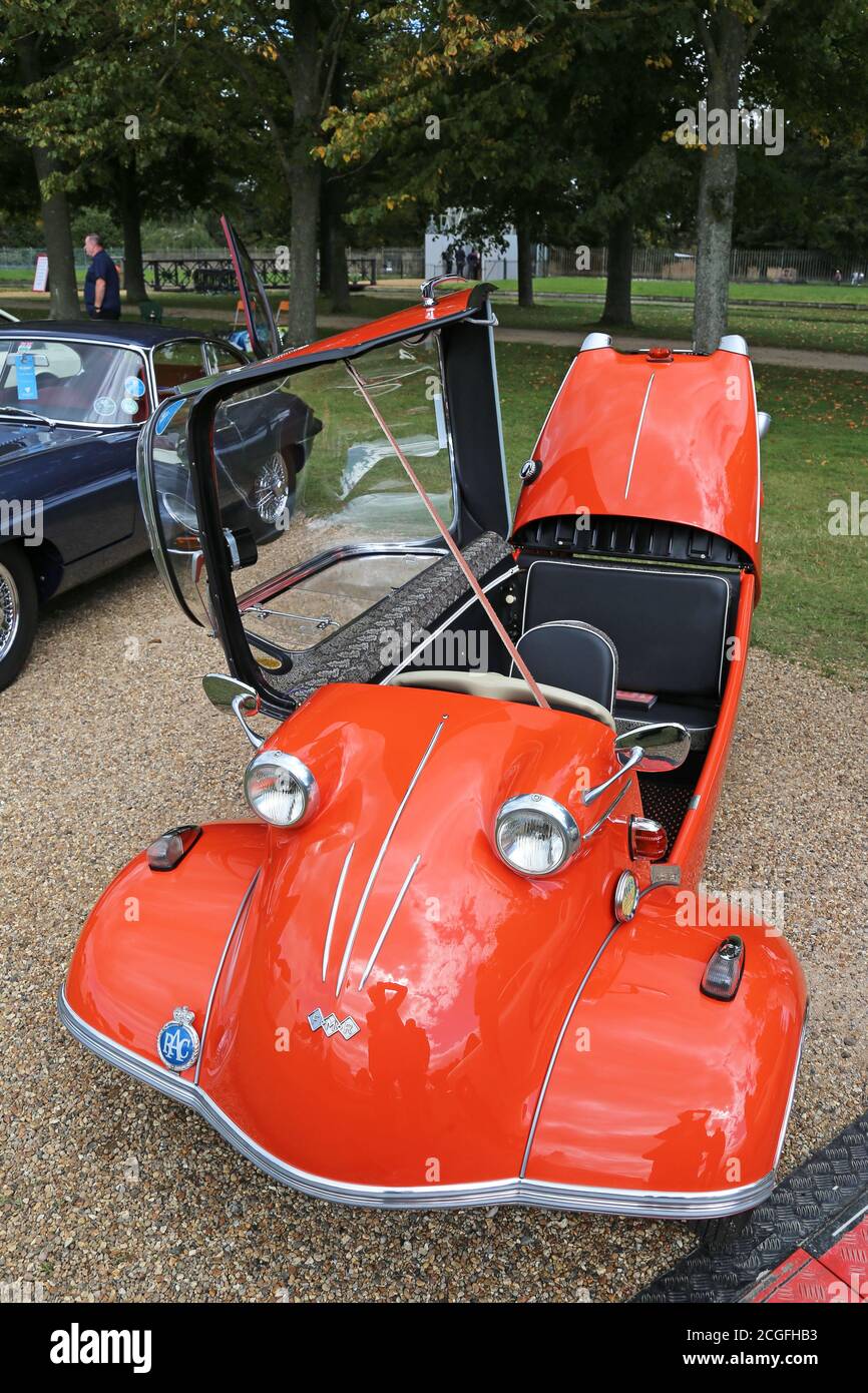 Messerschmitt KR200 (1962), vincitore del RAC Trophy, Car Club Displays, Concours of Elegance 2020, Hampton Court Palace, Londra, Regno Unito, Europa Foto Stock