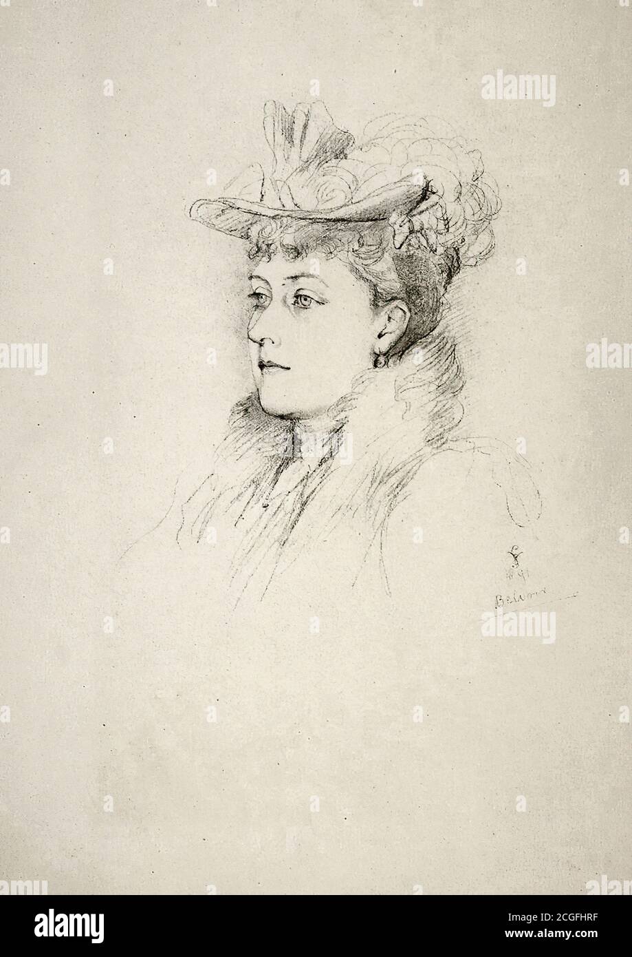 Manners Violet - S.A.R. la Principessa Enrico di Battenberg (Principessa Beatrice) - British School - 19 ° secolo Foto Stock