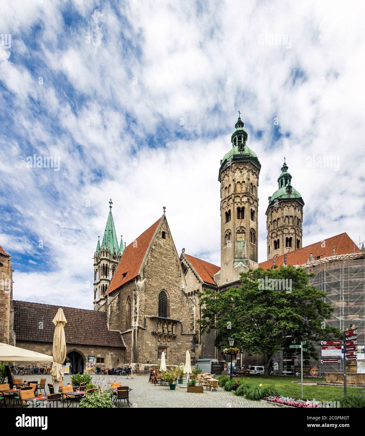 La Cattedrale di San Pietro e Paolo, patrimonio dell'umanità dell'UNESCO, a Naumburg Foto Stock