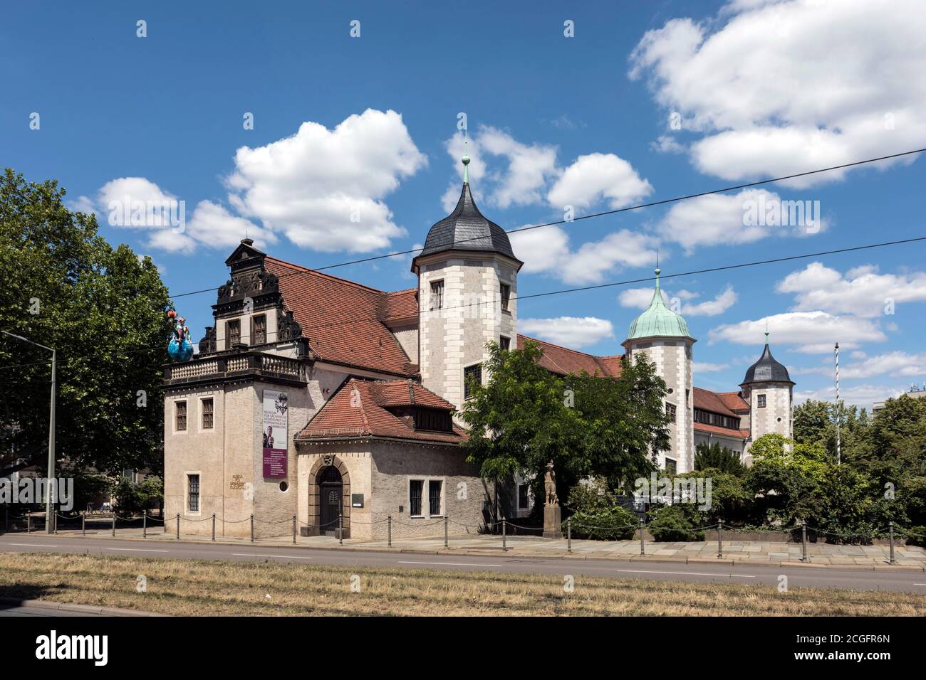 Museo di Arte popolare sassone di Dresda, ospitato nella Jägerhof del 16 ° secolo Foto Stock