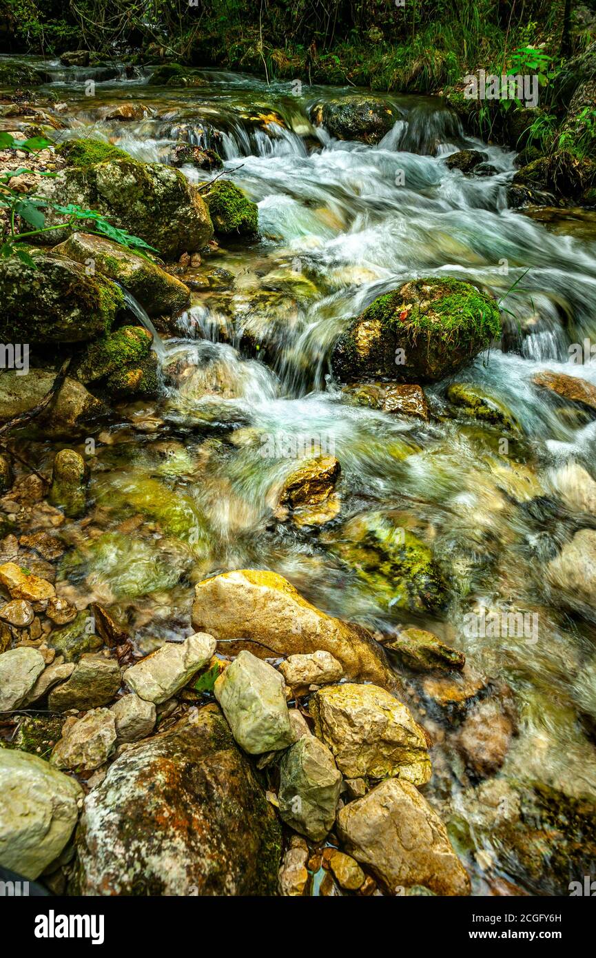 Riserva Naturale Regionale dello Zompo lo Schioppo, Abruzzo Foto Stock