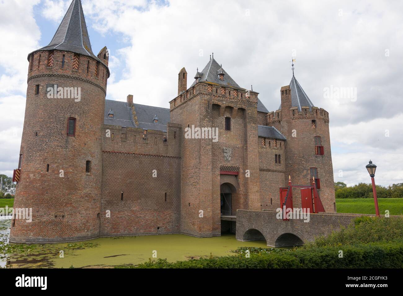 Storico castello medievale 'Muiderslot' a Muiden, Paesi Bassi Foto Stock