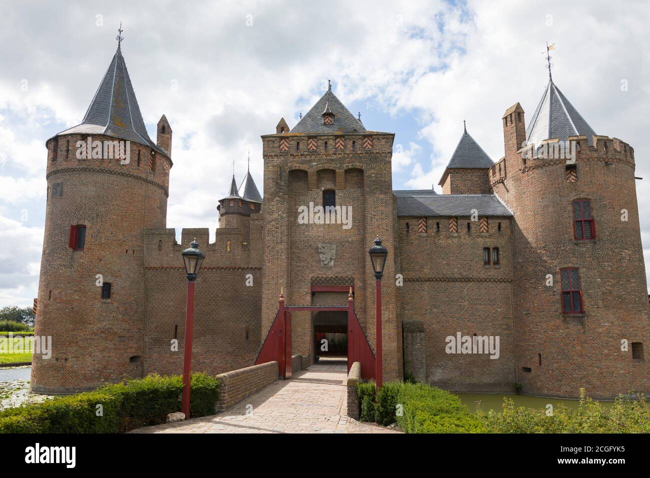 Storico castello medievale 'Muiderslot' a Muiden, Paesi Bassi Foto Stock