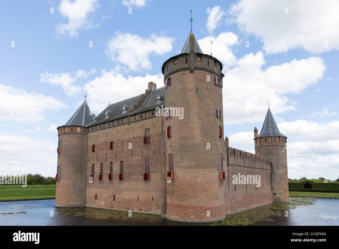 Storico castello medievale 'Muiderslot' a Muiden, Paesi Bassi Foto Stock