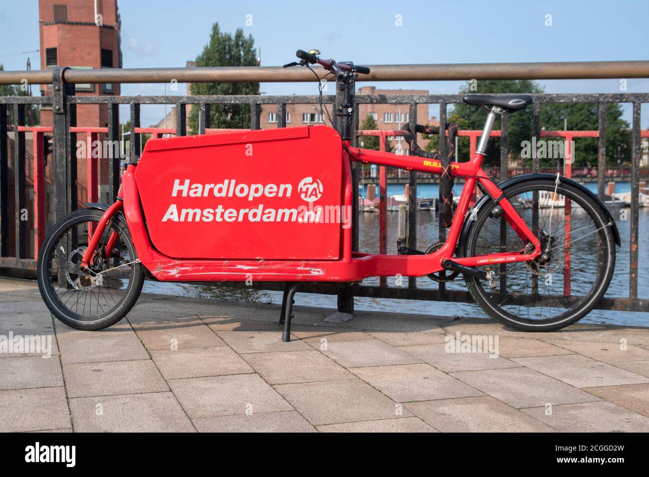 Pubblicità biciclette Amsterdam Hardlopen Club ad Amsterdam Paesi Bassi 11-9-2020 Foto Stock