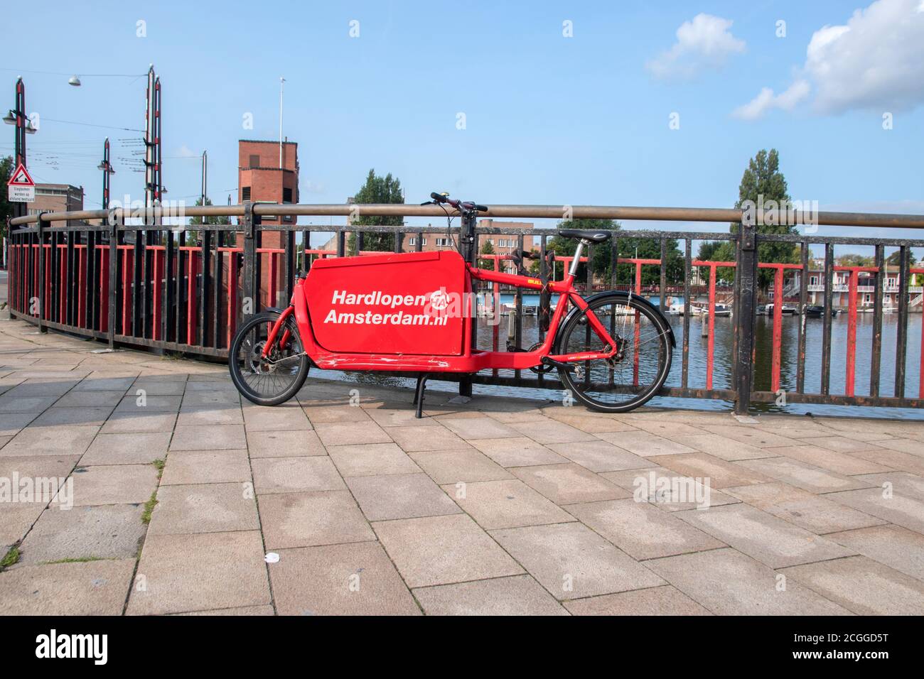 Pubblicità biciclette Amsterdam Hardlopen Club ad Amsterdam Paesi Bassi 11-9-2020 Foto Stock