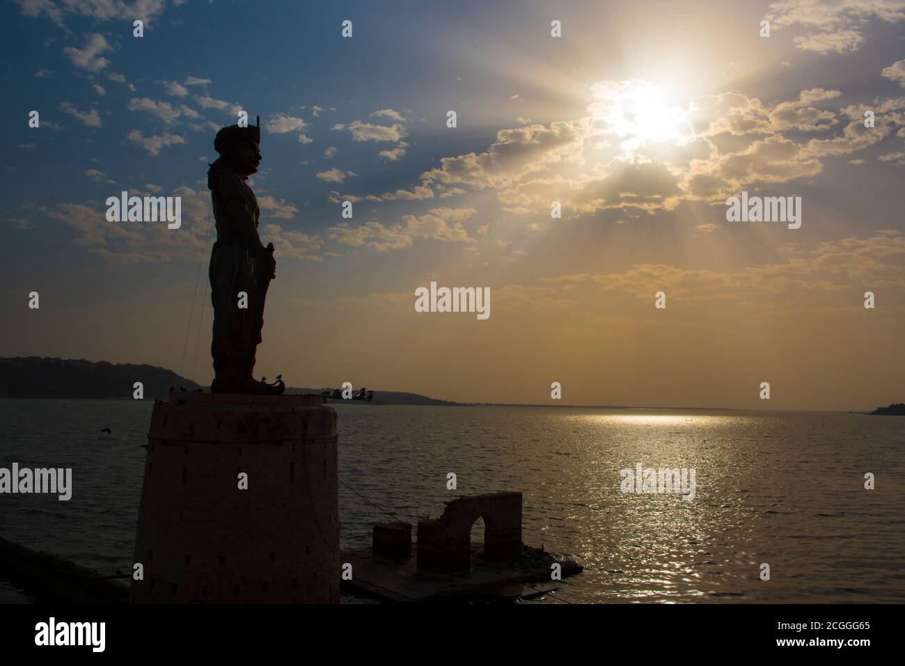 Bhopal / India 11 marzo 2019 Statua del re raja bhoj nella città di lago superiore Bhopal in Madhya Pradesh India Foto Stock