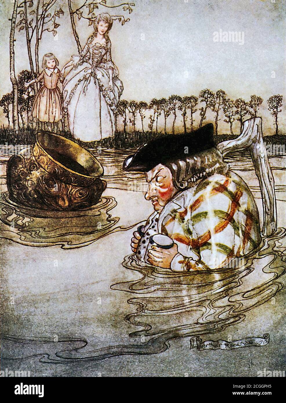 Rackham Arthur - le fiabe di Aesop - i due poti - British School - 19 ° secolo Foto Stock