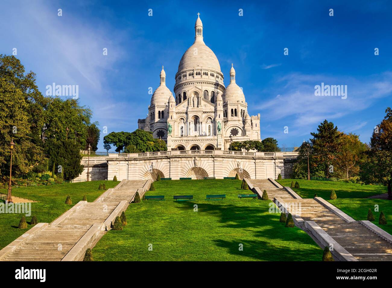 Basilica Sacre Coeur di Montmartre a Parigi, Francia Foto Stock