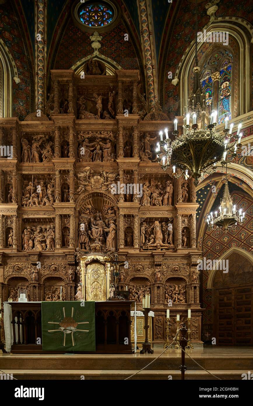 Chiesa di San Pedro Mudejar. 16 ° secolo. Mausoleo degli amanti di Teruel, Aragona, Spagna, Europa Foto Stock