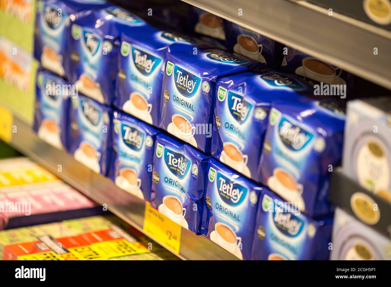 Sacchetti per tè Tetley Foto Stock