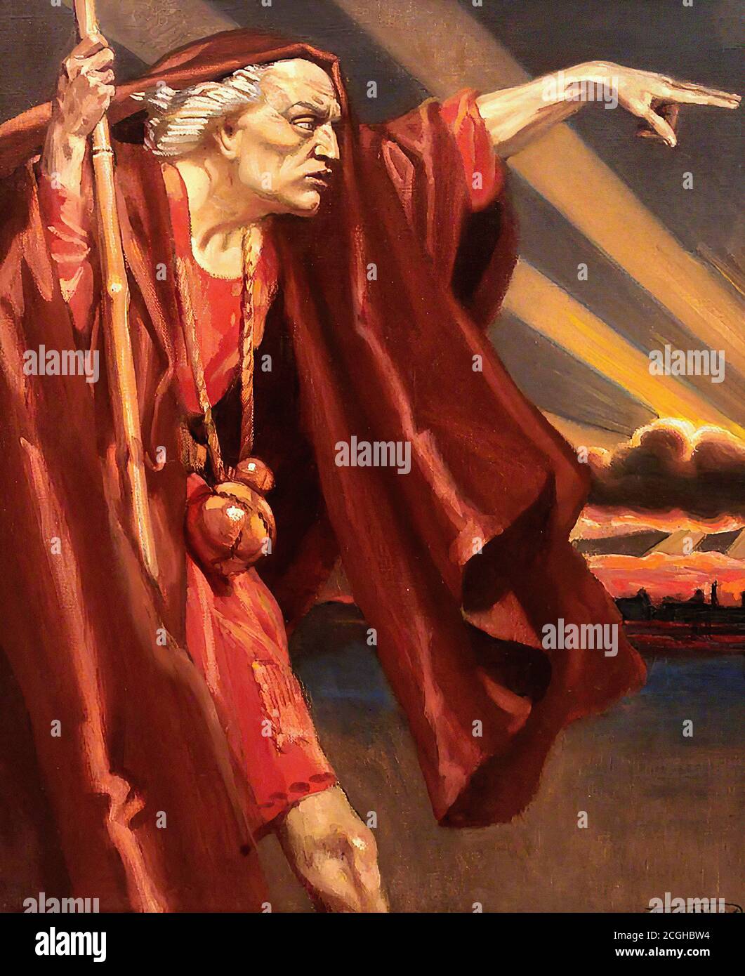 Salisbury Frank Owen - Giona il Messaggero di Dio - British School - 19 ° secolo Foto Stock