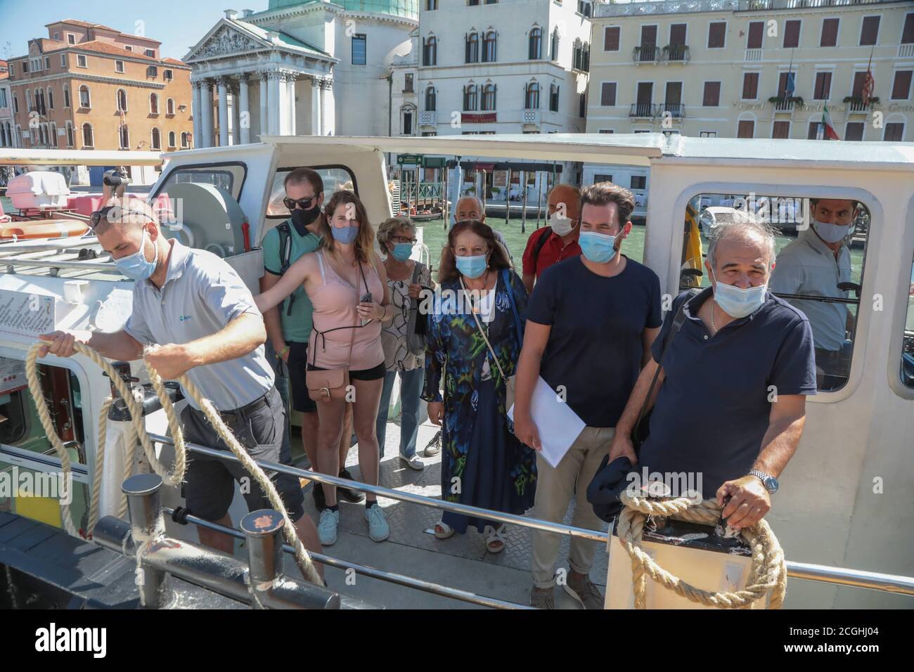 VIVERE CON IL CORONAVIRUS A VENEZIA, ITALIA Foto Stock