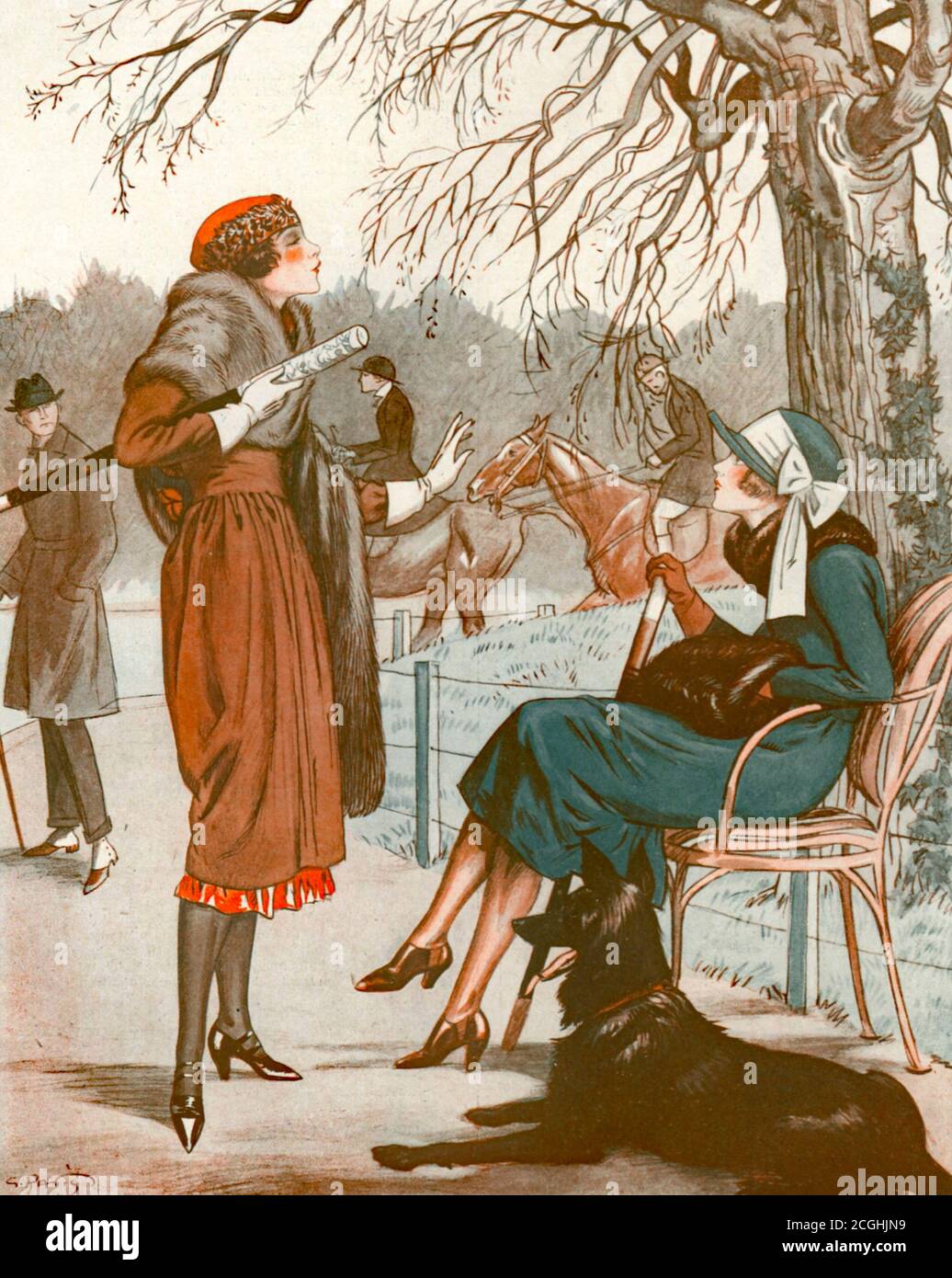 1920s Francia La Vie Parisienne piastra del magazzino Foto Stock