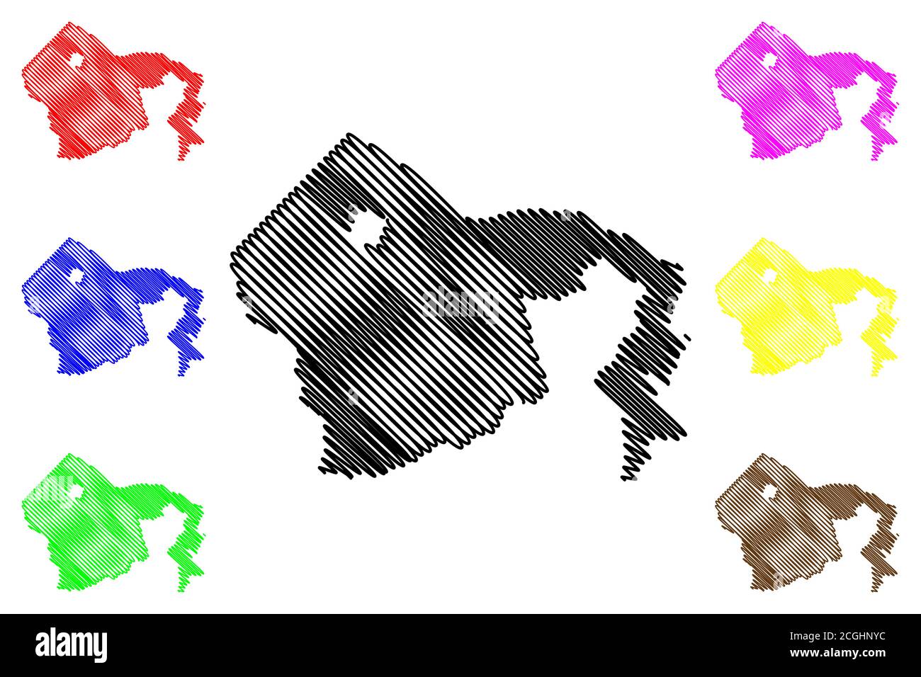 Makati City (Repubblica delle Filippine, Metro Manila, Regione capitale Nazionale) mappa illustrazione vettoriale, abbozzare mappa Città di Makati Illustrazione Vettoriale