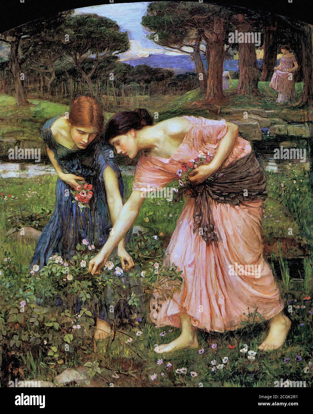 Waterhouse John William - Gather Ye Rosegems mentre Ye maggio 2 - British School - 19 ° secolo Foto Stock