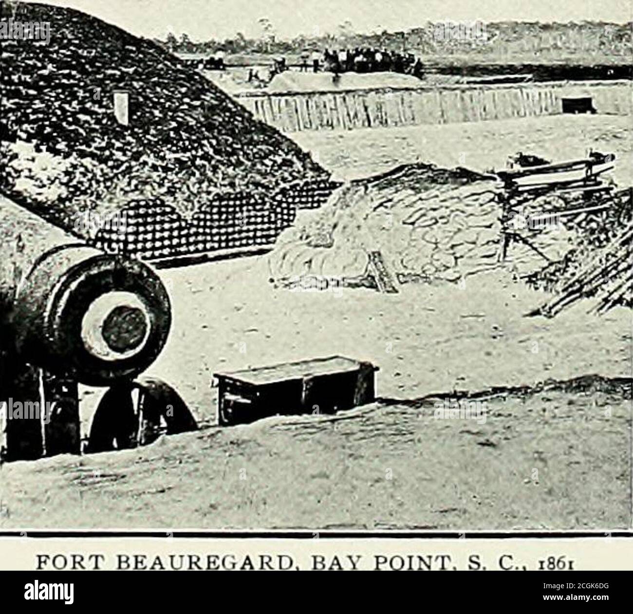 . Fotografie originali scattate sui campi di battaglia durante la Guerra civile degli Stati Uniti . COOSAW TRAGHETTO, PORTO ROYAL ISLAND, S. C.. Foto Stock