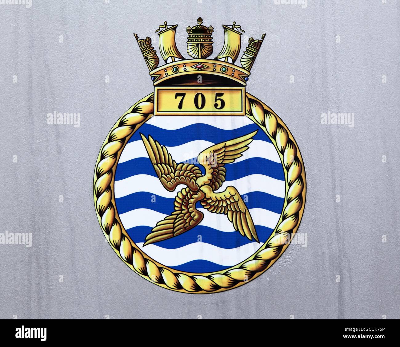 705 emblema dello Squadrone Navale Air Foto Stock