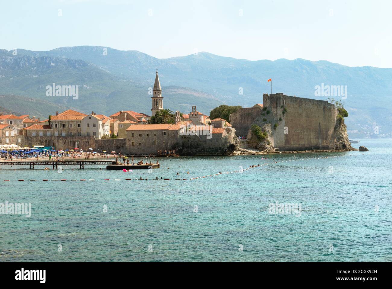 Vista sulla città vecchia e sulla cittadella. I Balcani, il Mare Adriatico, l'Europa. Foto Stock