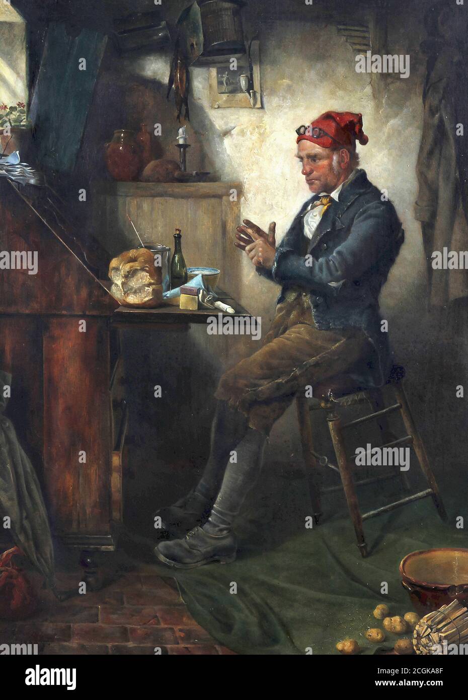 Weekes Herbert William - che cosa ho fatto con quello Twopence - British School - 19 ° secolo Foto Stock