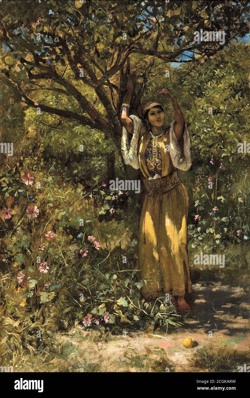 Weeks Edwin Lord - in the Garden - British School - 19 ° secolo Foto Stock