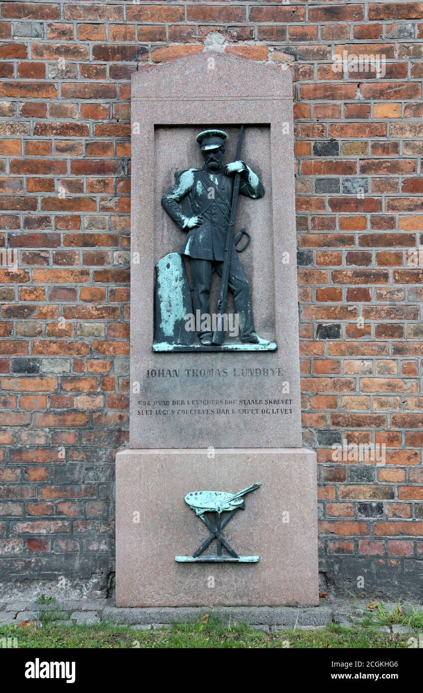 Memoriale di Johan Thomas Lundbye a Copenhagen Foto Stock