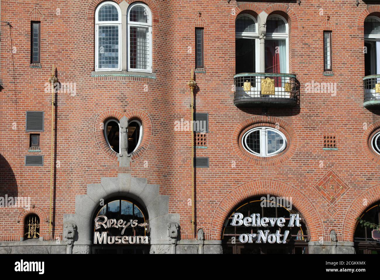 Museo Ripleys presso l'edificio Art Nouveau Palace Hotel in Copenaghen Foto Stock