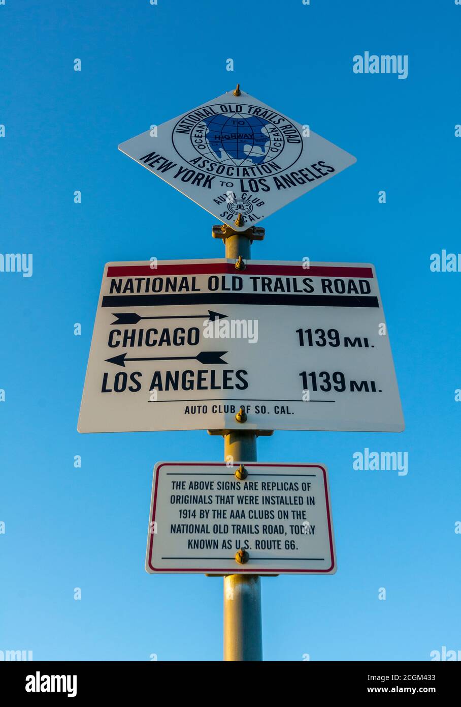 Texas, Adrian, Route 66, a metà strada tra Chicago e Los Angeles, National Old Trails Road Foto Stock