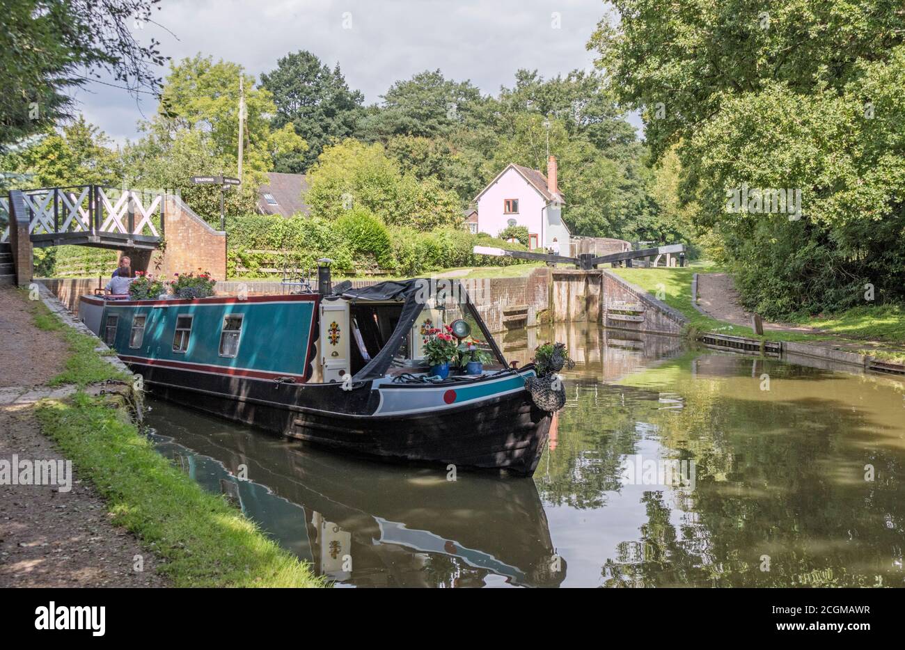 Stratford upon Avon Canal vicino Lapworth, Warwickshire, Inghilterra, Regno Unito Foto Stock