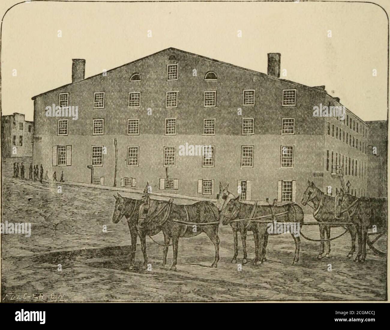 . Prigionieri di guerra e prigioni militari; racconti personali di esperienza nelle prigioni di Richmond, Danville, Macon, Andersonville, Savannah, Millen, Charleston, e Columbia ... con una lista di ufficiali che sono stati prigionieri di guerra dal 1 gennaio 1864 . ridotto di un mezzo dopo la prima settimana. Così siamo stati limitati a pane di mais con un gusto così leggero di pancetta, che, rancido andvivace come era, era una questione di discussione se fosse reale o immaginario. Questo regime ha influenzato prima lo stato mentale, come mani-fested durante il sonno, nei sogni. Il periodo di reposi sup-plifed un fantasma continuo Foto Stock